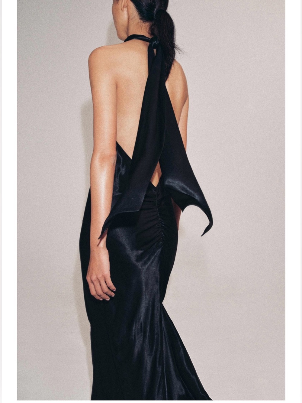 Zara zw collection satin halter maxi  dress